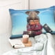 thumbnail image 4 of Fotbe Elephant Sits Funda de Almohada Decorativa Estilo Occidental, Lujo en Algodón, Fundas para Almohadas King, Cojín Estampado para Decoración del Hogar-16"x24", 4 of 6