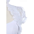 thumbnail image 3 of Fashion Secrets New Short Sleeve Lace Bolero Shrug Cardigan (Small, White), 3 of 3