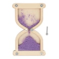 thumbnail image 3 of Milaget Wooden Hourglass Busy Board Basic Skills Educational Toy Learning Activities Light Violet, 3 of 9