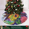 thumbnail image 6 of Coolnut Mardi Gras Christmas Tree Skirt Tree Skirt for Holiday Party Home Christmas Day Ornaments36", 6 of 6