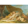 thumbnail image 2 of Nicolas-René Jollain 14x11 Gold Ornate Wood Frame and Double Matted Museum Art Print Titled - Sleep (Sleep) (1781), 2 of 4