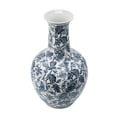 thumbnail image 2 of A&B Home Chinoiserie Gourd-Shaped Vase with Tapered Neck - Blue, White Finish, 2 of 10