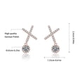 thumbnail image 4 of Xihbxyly Pendientes Elegantes, Impresionante Diseño de Letra X, Deslumbrante Brillo de Circonitas Cúbicas, Regalo de Graduación Perfecto, Ideal para Usar a Diario En Bodas, Banquetes, Accesorio de Mo, 4 of 5