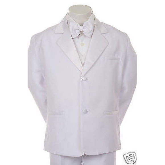 K15 NEW BOY WEDDING COMMUNION BAPTISM FORMAL TUXEDO SUIT WHITE S M L XL 2T-20