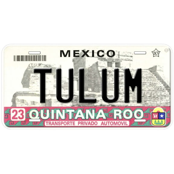 Tulum Quintana Roo Mexico Novelty Car License Plate