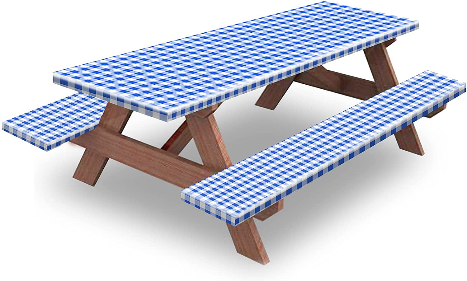 The Lakeside Collection Picnic Table and Bench Seat Covers with Elastic Edges 3 Pieces Flip Flops 