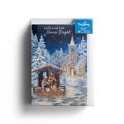 DaySpring 18 Inspirational Christmas Boxed Cards, Dona Gelsinger Church, God's Love Still Shines Bright, KJV