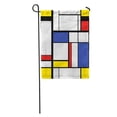 thumbnail image 1 of SIDONKU Blue Pattern Abstract Modern Painting in Mondrian Colorful Bauhaus Geometric Garden Flag Decorative Flag House Banner 28x40 inch, 1 of 2