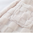 thumbnail image 4 of Couple's Plush Fleece Robe Fuzzy Hooded Bathrobe Thick Winter Nightgown with Pockets Unisex Cozy Warm Fluffy Sleepwear, 4 of 6