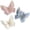 Blue + Pink + White, variant on Butterfly Hair Clips 2.6 inch Medium Cute Hair Claw Clips for Women Girls Styling - 3 Pack (Green + Yellow + Pink)