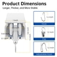thumbnail image 2 of NewBuros 1" Wide Heavy-Duty Ceiling Curtain Track, Room Divider Curtain Rail System with Silent Rollers, Ceiling/Wall Mount, 3-12 Ft Adjustable Curtain Track, White, 2 of 10