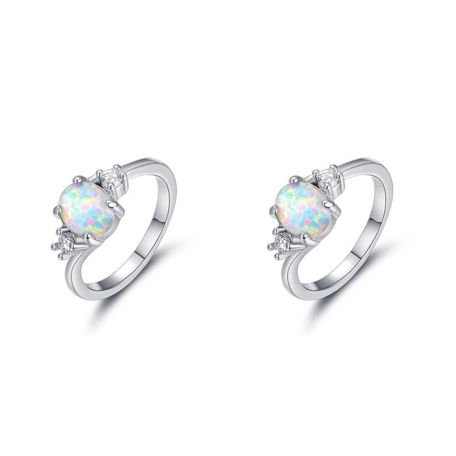 Anillo de plata Sonducket para niña diamantes de imitación Tamaño 10