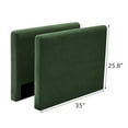 thumbnail image 2 of BedLuxury Chenille Upholstered Sofa Armrest, Padded Side Panels for Modular Sectional Sofa, 2 Pieces, Green., 2 of 5