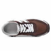 CMR CHAMARIPA Tallest Elevator Shoes - Elevator Shoes Sneakers Women's - Coffee Suede Sneakers 8cm / 3.15 Inches