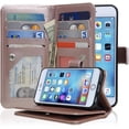 thumbnail image 1 of Navor Magnetic Detachable Wallet Case [8 Card Slots] [3 Money Pockets] Compatible for iPhone 6 / 6s 4.7 Inch [JOOT-3L]-, 1 of 5