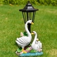 thumbnail image 5 of Solar Porch Goose Statue, Waterproof Family Goose Figure, Durable Resin Outdoor Garden Statue Ornament for Front Door Lawn Yard Decor, 5 of 9