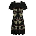 thumbnail image 4 of Ugly Sweater Style Snowmobile Dress Fashion Beach Short Sleeve Dresses Female Party Printed Sundress, 4 of 7