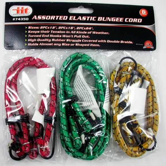 6 Bungee Bungie Cord Tie Down Tarp Shock Straps Assortment Set 12" 18" 24" New