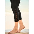 thumbnail image 3 of Swim 365 Women's Plus Size High-Waisted Swim Capri With Lattice Detail, 3 of 6