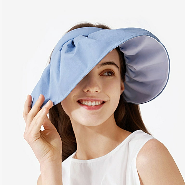 ruhuadgb Breathable Sun Hat Wind-proof Comfortable Sun-proof Empty Top  Women Hat for Summer 