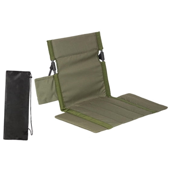 Outdoor Camping Backrest Folding Garden Chair Aluminum Alloy Support with Carrying Bag for Hiking Beach Lawn Use