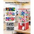 thumbnail image 2 of VEVOR Gumball Machine for Kids, 25" Height Home Vending Machine, PS Bouncy Balls Dispenser, Hold 230 Capsule Toys, Rectangle Bubble Gum Machine for Game Stores, Coin Operated Gumball Bank, Red, 2 of 9