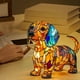 thumbnail image 4 of Lámpara de perro salchicha, lámpara de mesa de vitral, luz nocturna con forma de perro, decoración para mesita de noche, regalo de cumpleaños para amantes de los perros, lámpara arcoíris con cachorro, 4 of 5