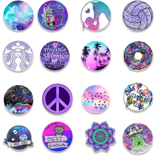 Purple Stickers 50 Pack Funny Cute Stickers for Teens, Girls, Adults  Stickers Suitable for Water Bottles, Laptop, Phone, Hydro Flask Vinyl  Waterproof Aesthetic Sticker Pack 