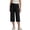 Black, variant on Girls Capris Pants for 4-14 Years Kids Kids Solid Color Elastic Waist Straight Pants Capris with Pocket