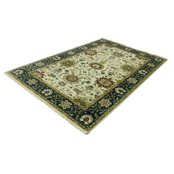 Cream Floral Osh Chobi 6X9 Peshawar Oriental Rug