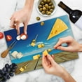 thumbnail image 4 of Landscape Cutting Board, Seascape View from Pier Under Cloudy Vivid Summer Sky Beach Theme Print, Decorative Tempered Glass Cutting and Serving Board, Large Size, Blue White Brown, by Ambesonne, 4 of 5