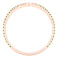 thumbnail image 4 of 0.525 ct Round Cut Simulated Green Diamond Statement 14K Rose Gold Womens Engagement Ring, 4 of 5