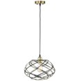 thumbnail image 1 of Dainolite 291P-VB-BK Signature 1 Light Incandescent Pendant Ceiling Light - Black, 1 of 1