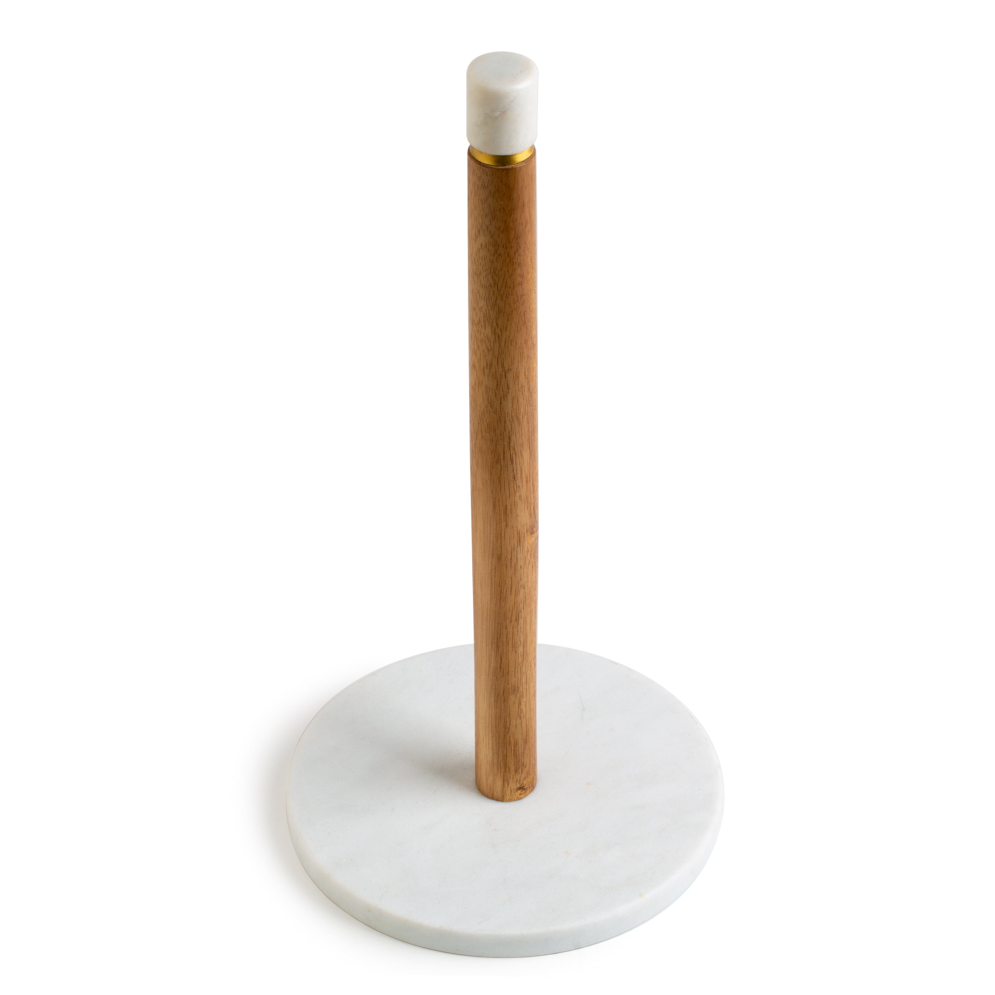 Acacia wood and metal paper towel holder sale
