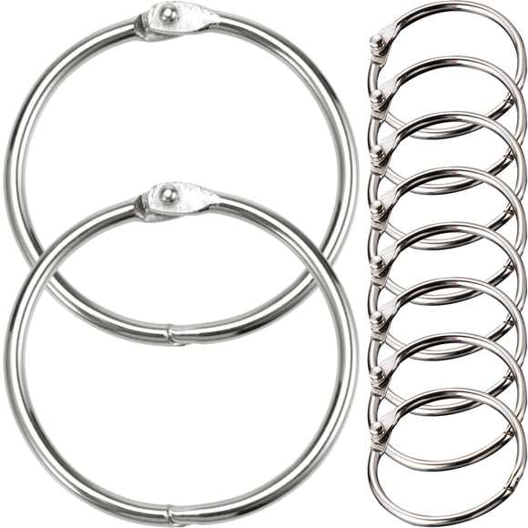 IFANLANDOR 10Pcs Binder Rings Small Silver Nickel-Plated Steel Document Classification Items