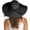 Bowknot-black, variant on Womens Wide Brim Straw Hat Big Floppy Foldable Roll up Cap Beach Sun Hat UPF 50+