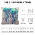 thumbnail image 5 of JEUXUS  Jellyfish Throw Pillow Covers, Beautiful Ocean Animal Blue Jellyfish Accent Pillow Case Cushion Cover for Bedroom/Livingroom/Sofa/Farm HousePillowcases, 5 of 5