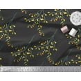 thumbnail image 2 of Soimoi Black Cotton Duck Fabric Leaves Watercolor Decor Fabric Printed Yard 42 Inch Wide, 2 of 3