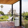 thumbnail image 6 of 17 Gallon Stainless Steel Swing Top Trash Can, 65L Heavy Duty Round Commercial Garbage Bin with Swing Lid, Odor Control, Ideal for Kitchen, Restaurant, Office, Silver, 6 of 6