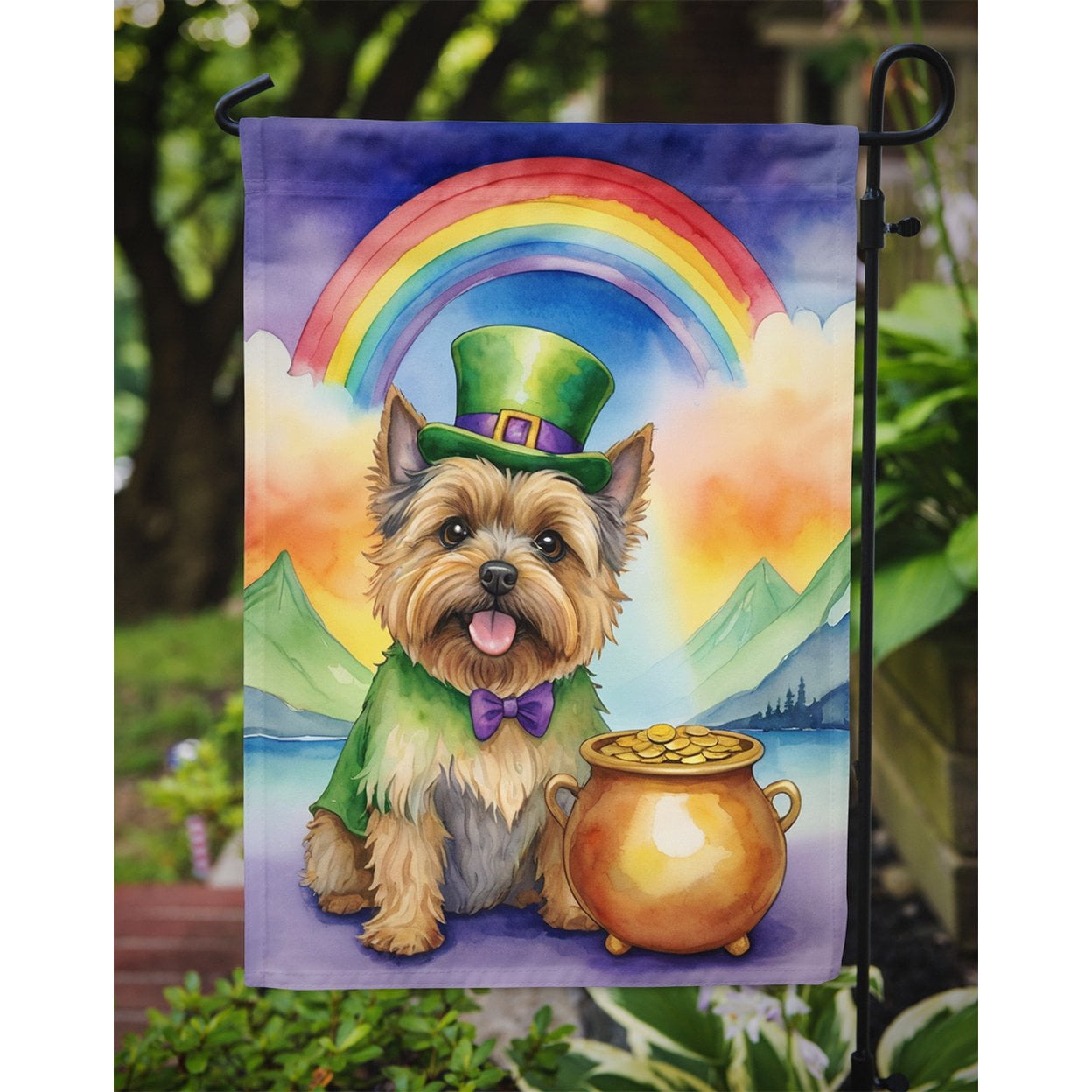 Cairn Terrier St Patrick's Day Garden Flag 11.25 in x 15.5 in