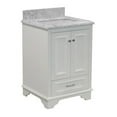 thumbnail image 4 of Nantucket 24" Bathroom Vanity with White Cabinet and Carrara Marble Top, 4 of 5