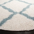thumbnail image 3 of SAFAVIEH Dallas Logan Geometric Shag Area Rug, Ivory/Light Blue, 4' x 4' Round, 3 of 6