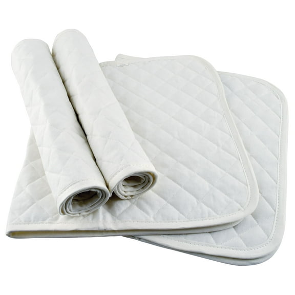 Cotton Quilted Leg Wraps, set of 4, White Size: 12 in