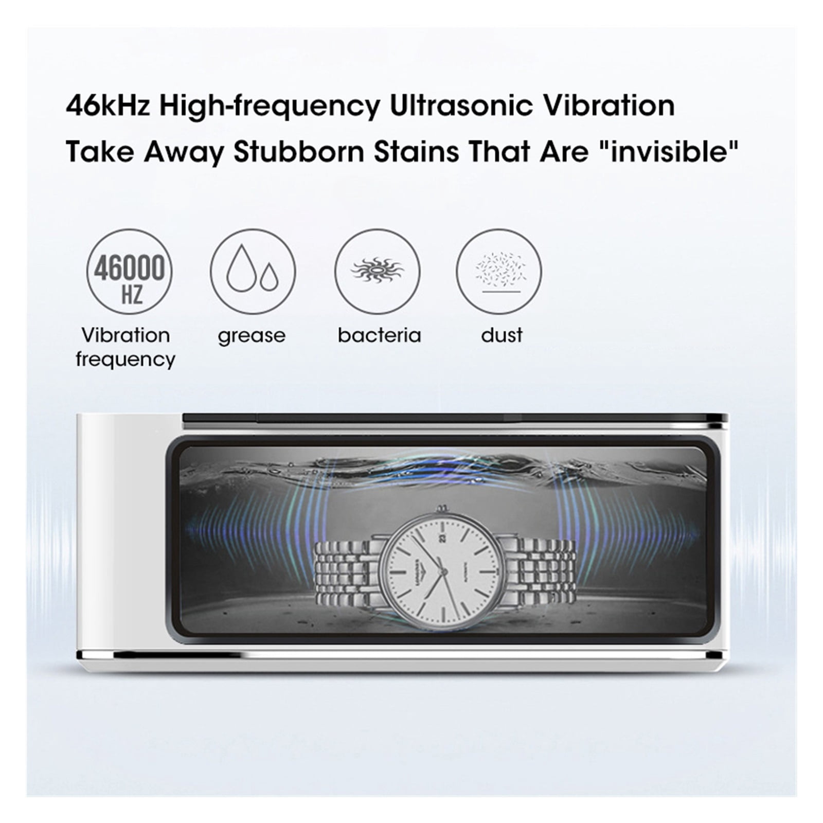 Ultrasonic Cleaner 35W High Frequency Cleaning Jewelry Glasses Watches Multifunctional 500ML Ultrasonic Cleaning Cleaning Bath