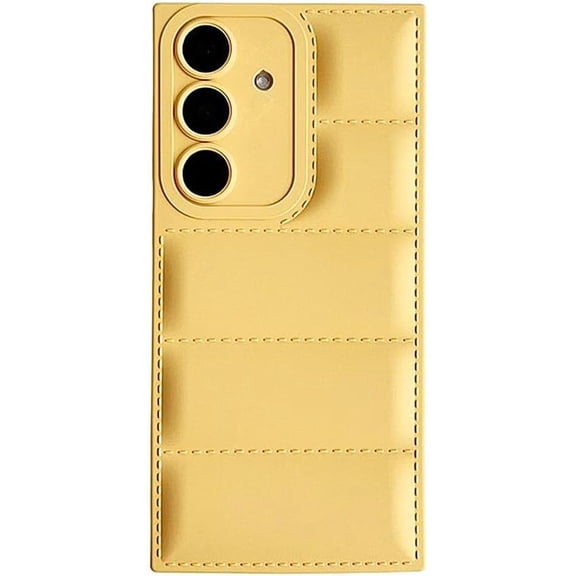 Case for Galaxy A56 5G,Luxury Down Jacket Soft Unzip Sofa Silicone Puffer Touch Cloth Protection Shockproof Girls Women Phone Case for Samsung Galaxy A56 5G (Yellow)