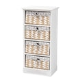 thumbnail image 1 of Baxton Studio Rianne Blanc Fini Bois Unité de Stockage 4 Paniers, 1 of 10