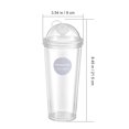thumbnail image 2 of Plastic Straw Cup Double-deck Water Cup Practical Juice Glass Coffee Cup, 2 of 7