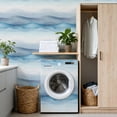 thumbnail image 4 of Boho Peel and Stick Wallpaper Abstract Blue Wave Soft Gradient Tones Wall Mural 17.7in x 9.8ft Self Adhesive Removable Wall Paper Renter Friendly Wallpaper for Bedroom Kitchen Farm, 4 of 8