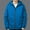 Blue, variant on USSUMA Waterproof Jacket Windbreaker Men Long Sleeved Hooded Pocket Full Zip Coat Comfy Solid Color Loose Outerwear Mountaineering Fall Top