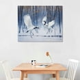 thumbnail image 2 of Nawypu  Pair Red-Crowned Crane Dancing Canvas Painting Wall Art Wild Animals Posters And Prints For Living Room Modern Home Decor, 2 of 4